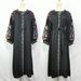 Women's Clothing Women's Embroidered Tassel Lantern Sleeve Cotton Linen Dress Southeast Asian Muslim Fashion_ecoleips.com