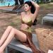 Women's One-Piece Swimsuit With Sheer Skirt, High-End Polyester Sexy Bikini, Tummy Control Bathing Suit For Hot Spring & Beach_ecoleips.com