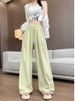 K Women's New Slim And Loose Hanging Pants Straight Leg Casual Wide Leg Pants_ecoleips.com
