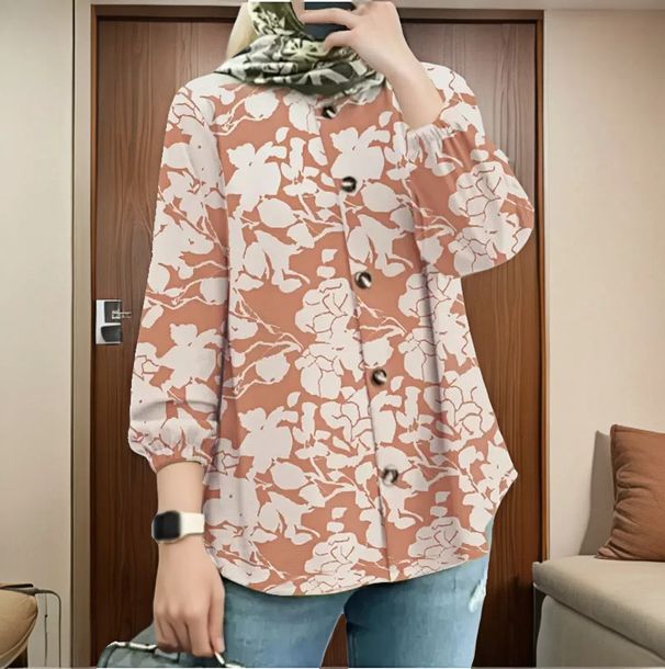 2025 Women Bohemian Blouse Vintage Floral Print Long Sleeve Lace-up Shirt Tops Casual Fashion Muslim Abaya Holiday Blusas Mujer_ecoleips.com