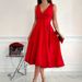 Women's Clothing Sleeveless V Neck Vest Fashion Casual Dress Evening Dress_ecoleips.com