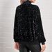 K New Women's Casual Fashion Short Blazer Solid Color Bead Sparkle High-End Puff Sleeve Coat_ecoleips.com