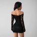 European And American Cross-border 2026 Spring New Lace Off-shoulder Long-sleeve Slim-fit Dress For Women_ecoleips.com