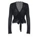 AC807 Quality Model 2025 Spring Style Street Trend Polyester Cardigan Collarless Loose-Fit Women's T-Shirt_ecoleips.com