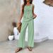 Women's Sleeveless Double Layer Vest And Pants Set American Style Hot Selling New Arrival In Stock_ecoleips.com