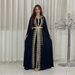 AB422 Muslim Dress Middle East Cross-Border Trade Women's Fashion Ribbon Robe Two-Piece Set New Style_ecoleips.com