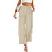 Aria Basics 2025 Spring/Summer New European And American Cross-Border Women's Casual Wide-Leg Formal Pants High-Waisted Buttoned_ecoleips.com
