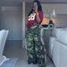 Women's Camouflage Wide Leg Pants European American Style Fashion Hot Girl Frayed Side Design Jeans_ecoleips.com