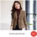 Women's Wool Casual Blazer, Fall/Winter 2025 New , Petite-Friendly Short Woolen Suit Jacket, European And American_ecoleips.com