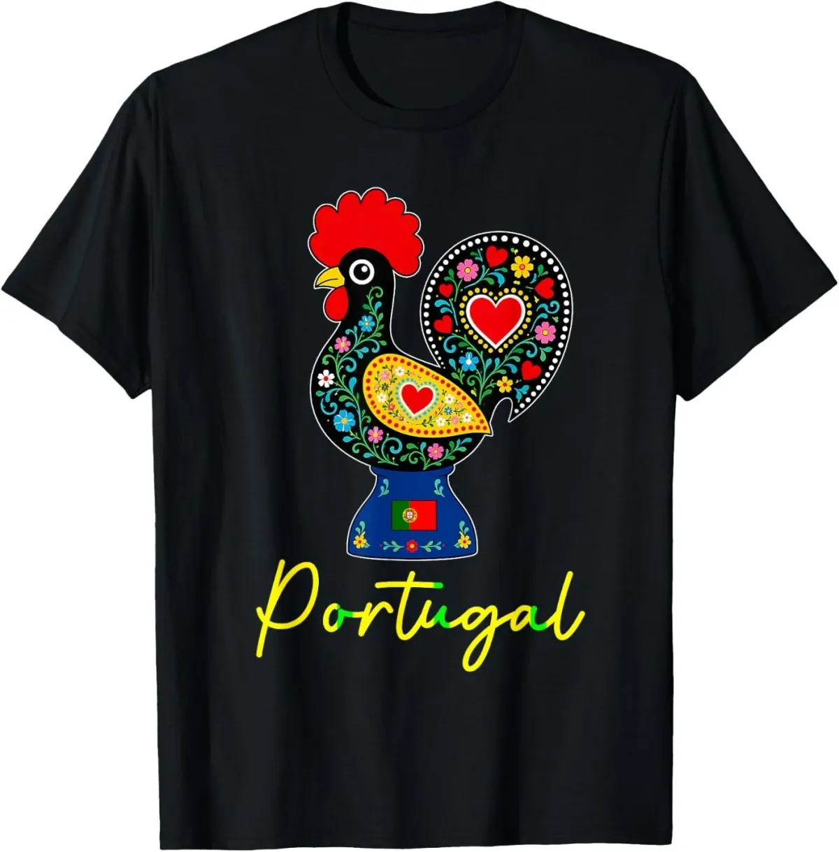 Women's T-Shirts Portugal Flag Pride Rooster Portuguese Roots Men Women Kids T-Shirt_ecoleips.com