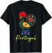 Women's T-Shirts Portugal Flag Pride Rooster Portuguese Roots Men Women Kids T-Shirt_ecoleips.com