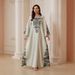 Women's Long Robe with Beaded Print round Neck Rhinestone Print Muslim Fashion Clothing SW2604_ecoleips.com