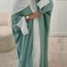 Modest Abaya Dress Women's Plus Size Bat Sleeve Cardigan Contrast Edge Robe Abaya Dubai Turkish Style Fashion England Style_ecoleips.com
