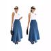 Verve D8681 Spring/Summer New Women's Denim Washed Flared Skirt International Station Style_ecoleips.com