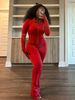 2026 European And American Spring Summer New Cross-Border Sports Casual Women's Sexy Tight Long Sleeve Flared_ecoleips.com