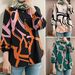 Women’s Clothing women's muslim floral shirt robe fashion puff sleeve blouse_ecoleips.com
