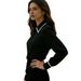 Women's Casual Color Blocked Collared Long Sleeve Shirt Stylish Elegant Fashion Blouse for Spring/Autumn Summer Regular Size_ecoleips.com