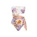 Fashion Printed One Piece Swimsuit Slimming Strapless Design For Sexy Beach And Hot Spring Vacation_ecoleips.com