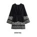 Women's Spring Loose Slimming Dress Versatile French Embroidered Blended Fabric 3D Embroidery Elegant Style_ecoleips.com