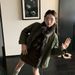 girl Girl Blue Galaxy New Lamb Wool Workwear Parka Down Cotton Women's Sheepskin Fur Collar Coat Young_ecoleips.com