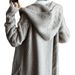 Korean Style Oversized Hooded Cardigan For Women - Cozy Long Loose Fit Cable Knit Sweater_ecoleips.com