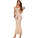 Women's Clothing Party Evening Dress Sexy Backless Suspender Sequin Dress_ecoleips.com