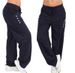 Women's Solid Color Casual Pants - Elastic Waist Straight Leg Trousers (S-5XL) | Soft Polyester Blend Loose Fit Comfort For Daily Wear_ecoleips.com