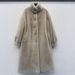Luxury Faux Fur Coat Women's Long Winter Jacket With Thick Warm Fleece Lining,Stand Collar Elegant Office Commute Trench Coat (Black, Beige, Almond)_ecoleips.com