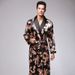 Women's Clothing Silk Ice Silk Pajamas Summer Three Piece Suit Long Sleeved Men's Nightgown Bathrobe Home Clothes_ecoleips.com