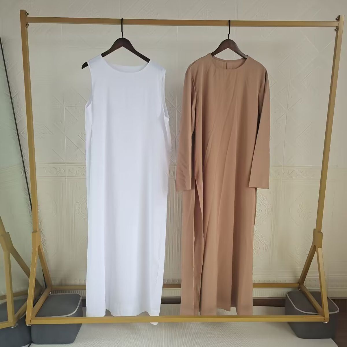 Directly Supplied By The Manufacturer, Yiduoduo's New Fashionable Middle Eastern Dubai Solid Color Dress, Casual_ecoleips.com