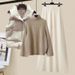 Women's Clothing Cotton Vest Turtleneck Sweater Women's Slim Wide Leg Pants Three Piece Suit_ecoleips.com