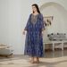 Modest Abaya Dress Middle Eastern Women's Embroidered Mesh Patchwork Abaya Muslim Fashion Dress Polyester_ecoleips.com