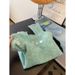 girl Recommended Personal Collection~ Dopamine Green Hollow Sequin Knitted For Women, Autumn New High-end Soft Sweater_ecoleips.com