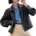 Short PU Leather For Petite Women, 2026 New Street Style Biker Jacket With Hong Kong-inspired Design And American-style_ecoleips.com