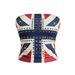 Fashion Women's Sleeveless Vest Musical Note National Flag Print Hot Fix Rhinestone 2026 Element European And American Style Summer Top_ecoleips.com