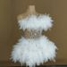 Women's Clothing Multi Layer Lace Rhinestone Waisted Tutu Skirt Cute Sweet Evening Dress Stage Short Skirt_ecoleips.com