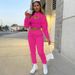 Women's 3 Piece Set Hooded Fleece Sweatshirt Long Pants Vest Long Sleeve Trendy European American Style_ecoleips.com