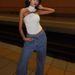 Women's Solid Color Off-Shoulder Sleeveless Top European American Style Summer Trend Tight Waist Streetwear_ecoleips.com