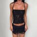 Hot Sexy Lace Set Backless One-Piece Tie Vest + Low-Waist Cake Skirt Women's Fashion_ecoleips.com