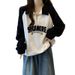 American-style Half-zip Sweatshirt Spring And Autumn, Base Shirt, Slimming For Plus-size Women, Raglan Long Sleeves,_ecoleips.com