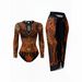Women's Clothing One Piece Swimsuit Conservative Belly Covering Bikini With Beach Skirt Chiffon Wrap Hot Spring Swimwear For Women_ecoleips.com