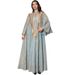 Verve AB320 Muslim Evening Dress Arab Dubai Gown Mesh Embroidery Sequin Robe Abaya_ecoleips.com