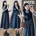 Autumn New Korean Fashion Woolen Vest + Base Shirt Two-Piece Set Maternity Dress_ecoleips.com