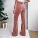 2025 Autumn Winter New European And American High-Waisted Corduroy Flared Pants Solid Color Casual Wide-Leg_ecoleips.com
