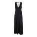 European And American Women's Clothing 2025 Winter New Fashion Sexy Lace Trim Deep V Neck Slim Fit Backless Dress_ecoleips.com