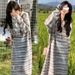 Autumn New Korean Fashion Loose Striped Knitted Maternity Dress_ecoleips.com