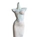 Unique Design Women's Lace Strapless Swimsuit Two Piece Long Dress for Island Vacations Hot Springs Sexy Photoshoots_ecoleips.com
