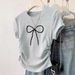 Women's Clothing Women's Slim Fit Short Sleeve T-Shirt With Bow Style Versatile Alluring Top For Formal & Casual For Women_ecoleips.com