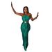 Verve K10759 Women's Pleated Sexy Tie Evening Dress With Back Slit New_ecoleips.com