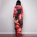 Handwoven Black & Red Floral Beach Cover Up – Lightweight Sun Protection Long Robe, Bikini Wrap, Swimwear Dress_ecoleips.com